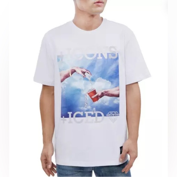 Eternity Men's "White" Diamonds Dancing Icons Short Sleeve Tee size 3X - Picture 8 of 11